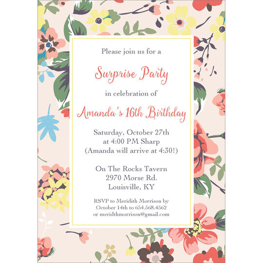 Floral Garden Invitations